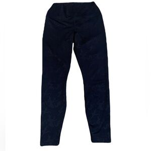 90 Degree By Reflex Navy Blue Camo Athletic Leggings - Size M